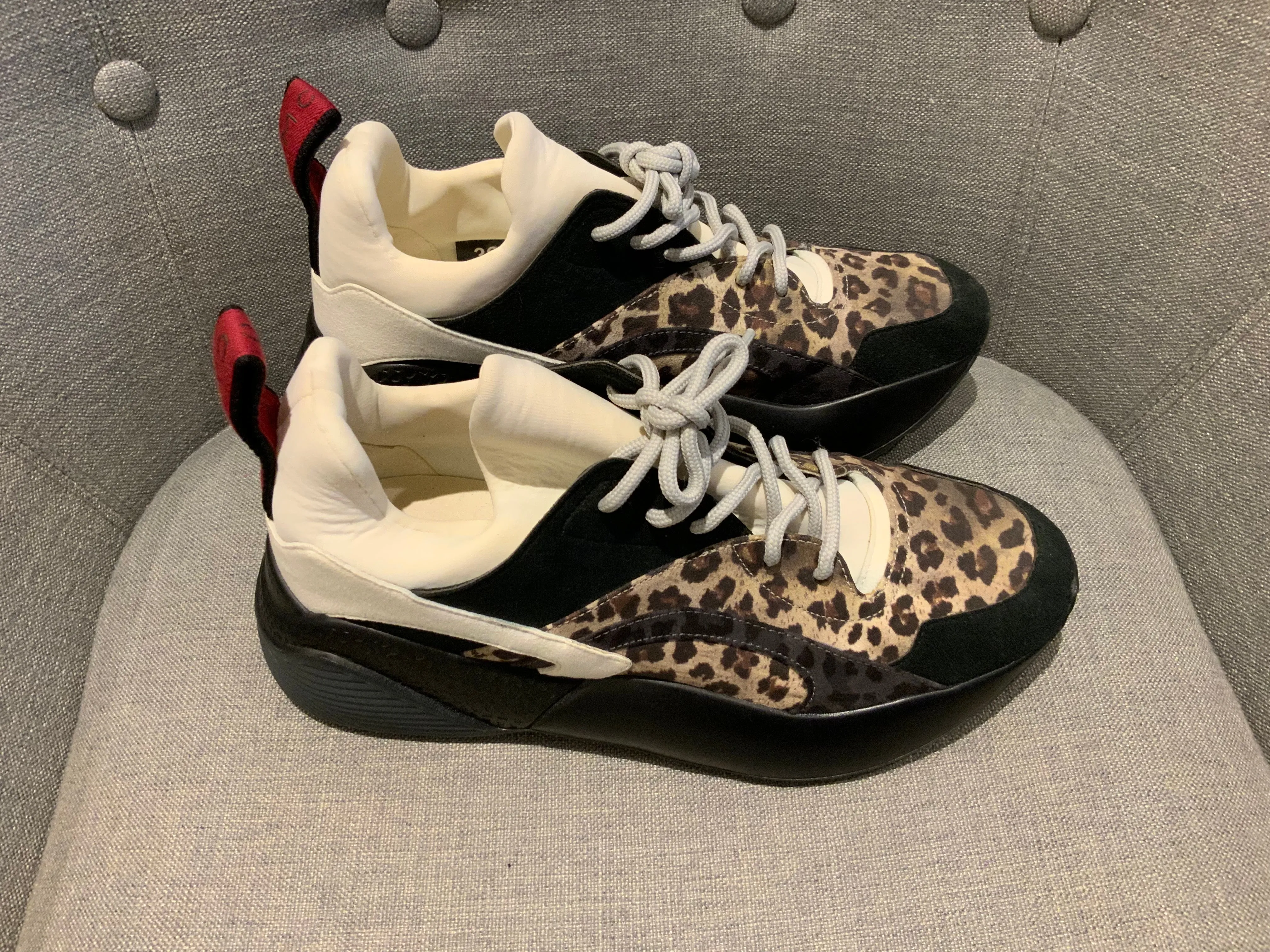 STELLA MCCARTNEY Eclypse Leopard Trainers Sneakers Shoes Size 39 ladies